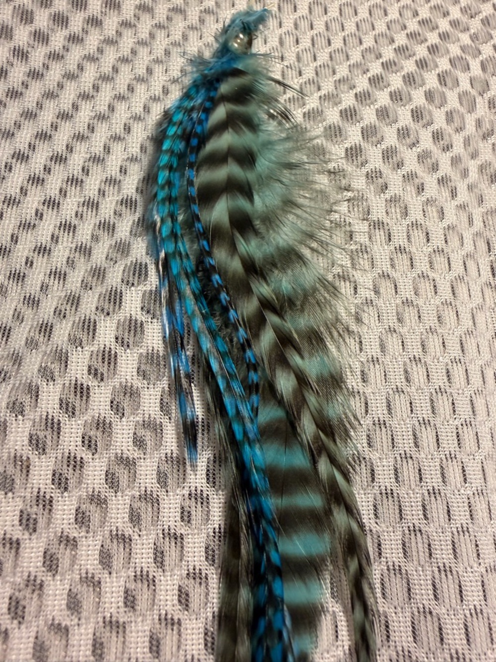 Turquoise & Black Feather Hair Extension Women Hair Extensions